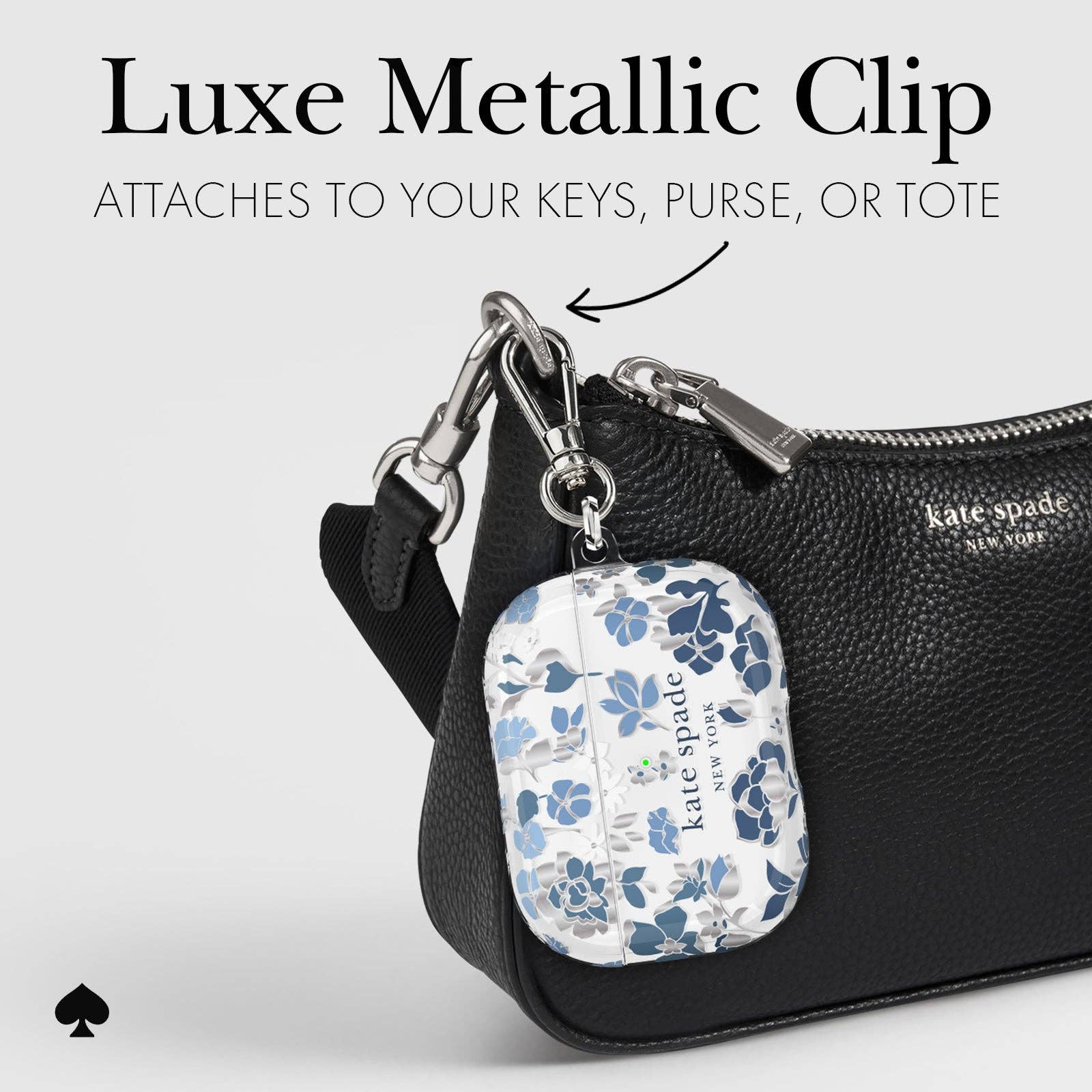 Case - Mate - Kate spade new york Flowerbed Blue - AirPods Pro 1 & 2 Case: Flowerbed Blue - Gaines Jewelers