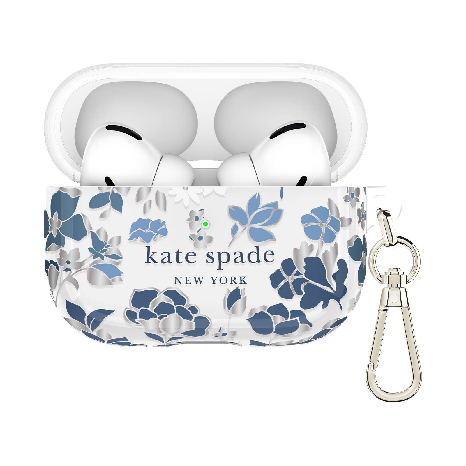 Case - Mate - Kate spade new york Flowerbed Blue - AirPods Pro 1 & 2 Case: Flowerbed Blue - Gaines Jewelers