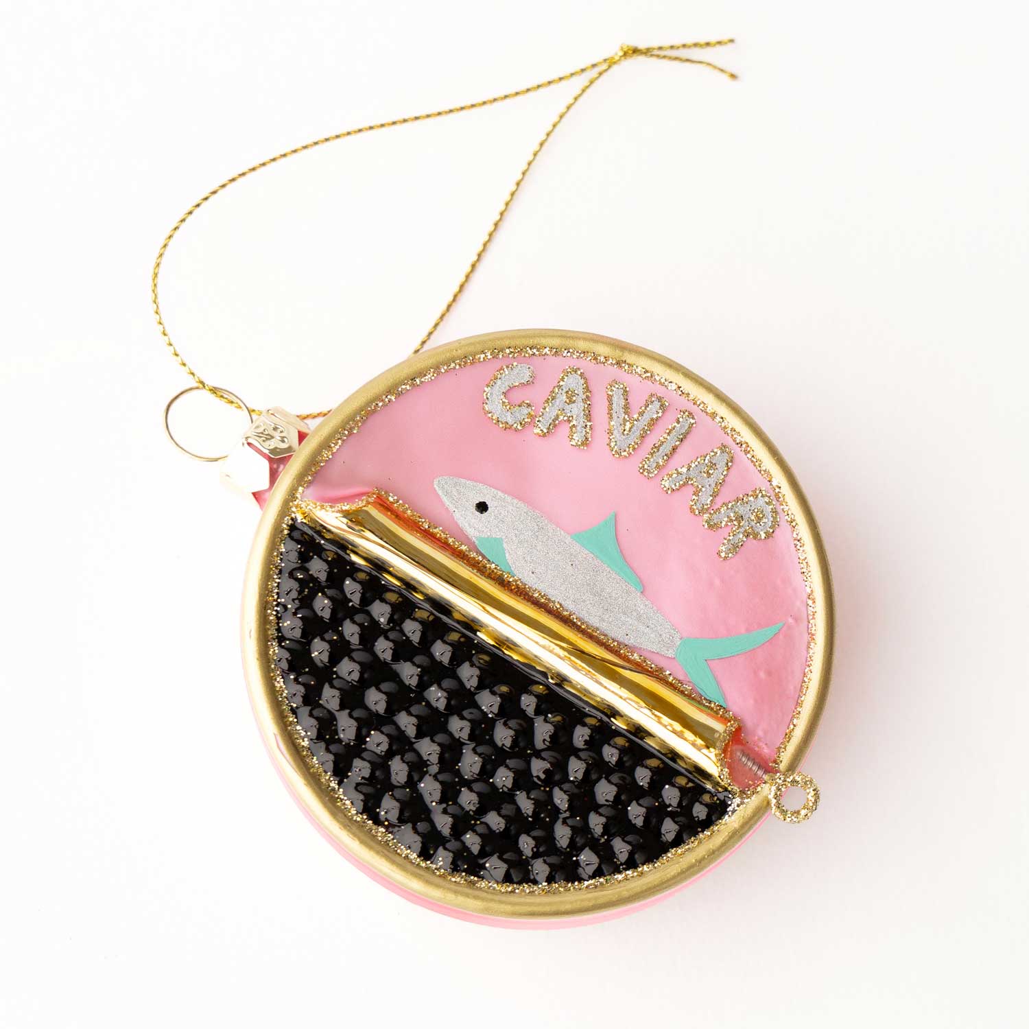 Caviar Boxed Glass Ornament - 8 Oak Lane - Gaines Jewelers