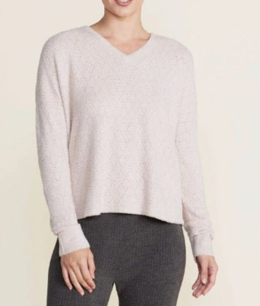 CCL Diamond Pointelle Pullover Chai - Barefoot Dreams - Gaines Jewelers