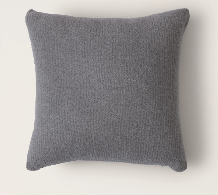 CCL Ribbed Pillow Cover & Insert 18" x18" - Dove Gray - Barefoot Dreams - Gaines Jewelers