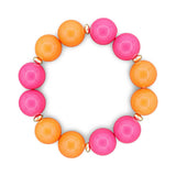 Fun Cabana Bracelets - Orange/Fuchsia/Lime - Traci's Beads