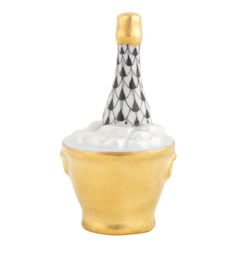 Champagne Bucket in Black - Herend - Gaines Jewelers