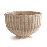 Charleston Whitewash Rattan Footed Bowl - Napa Home & Garden - Gaines Jewelers