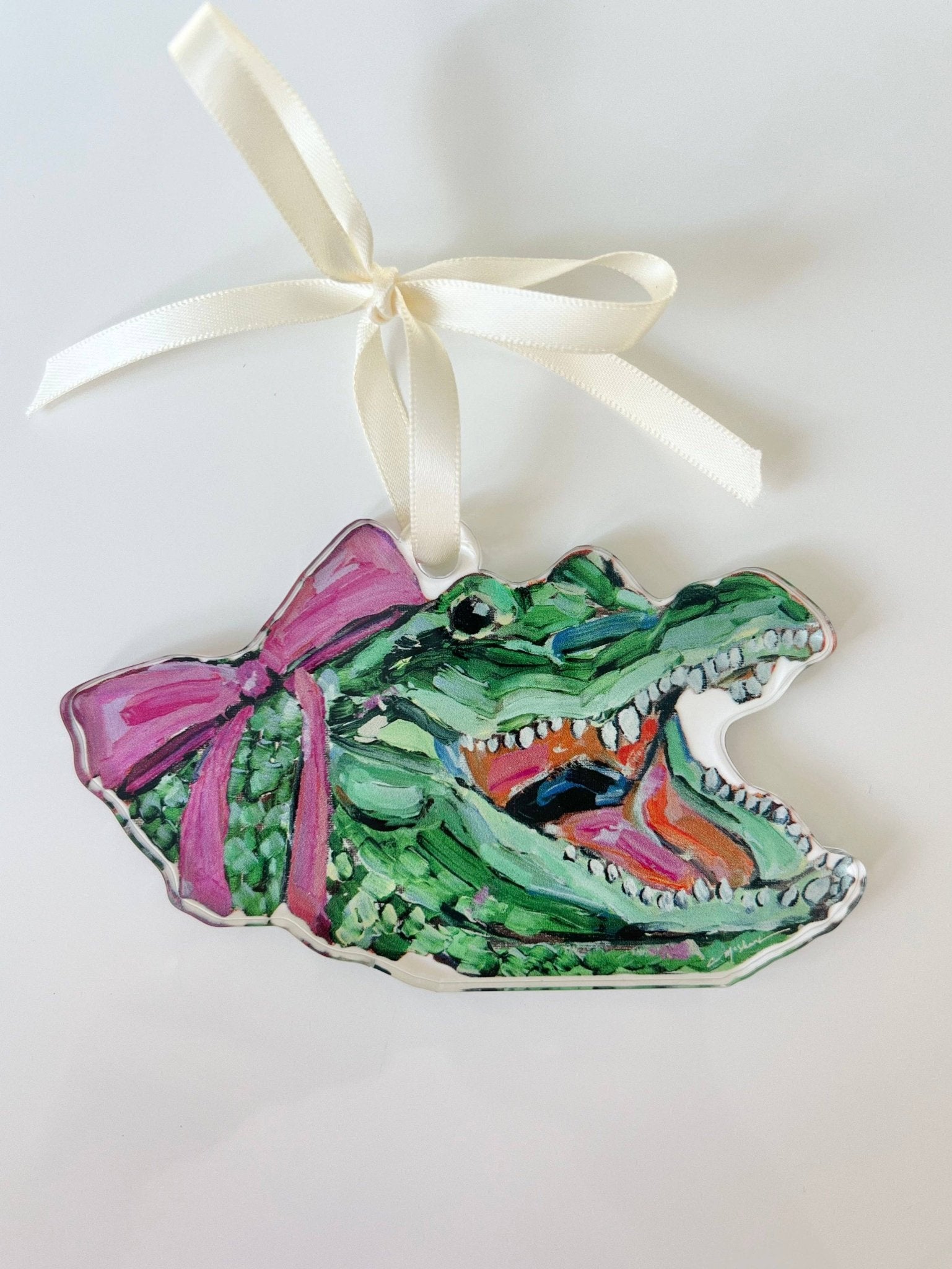 Chelsea McShane Art - Gator Girl Ornament WHOLESALE - Gaines Jewelers