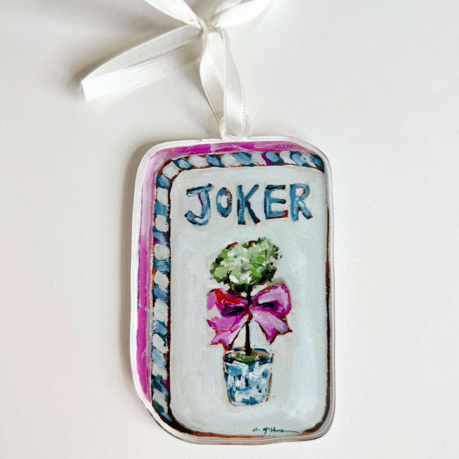 Chelsea McShane Art - "Mahjong Chic" ornament - Gaines Jewelers