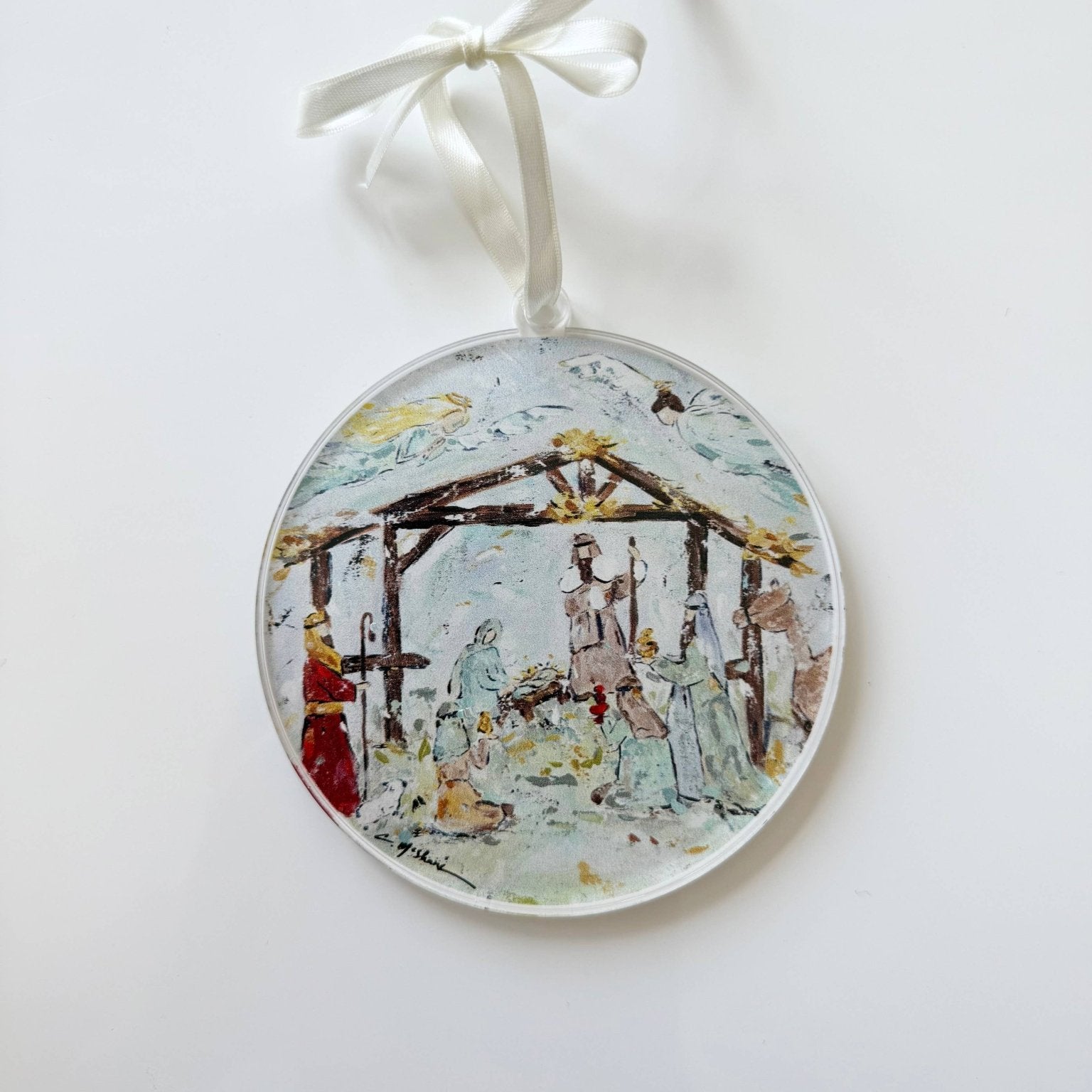 Chelsea McShane Art - "Nativity" ornament - Gaines Jewelers