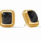 Cheval Gold Stone Stud Earring - Obsidian Black - Julie Vos - Gaines Jewelers