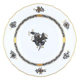 Chinese Bouquet Black Salad Plate - Herend - Gaines Jewelers