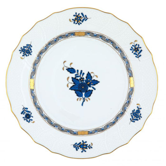 Chinese Bouquet Dinner Plate Black Sapphire - Herend - Gaines Jewelers