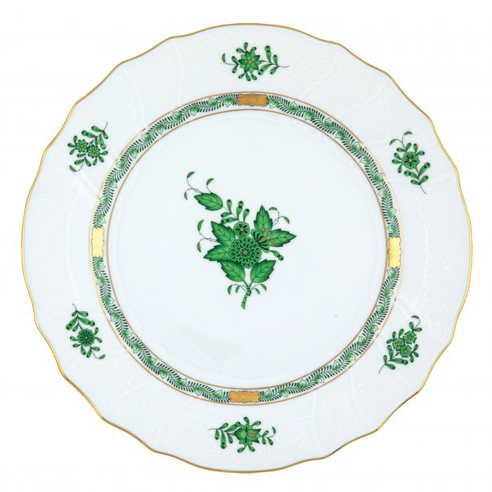 Chinese Bouquet Dinner Plate Green - Herend - Gaines Jewelers