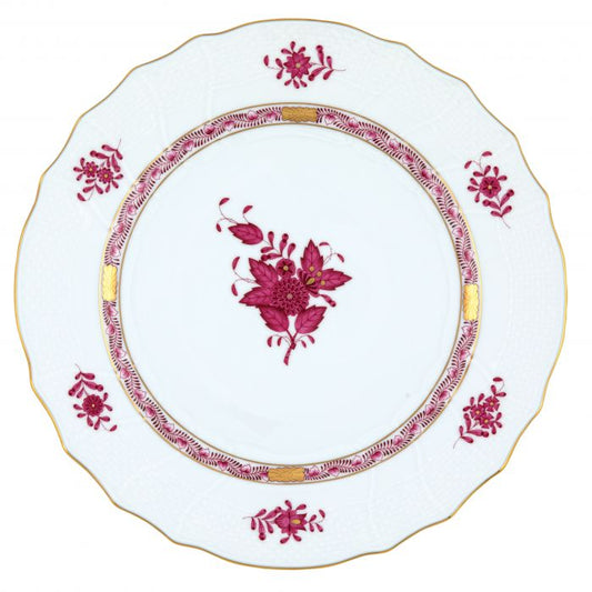 Chinese Bouquet Dinner Plate Raspberry - Herend - Gaines Jewelers