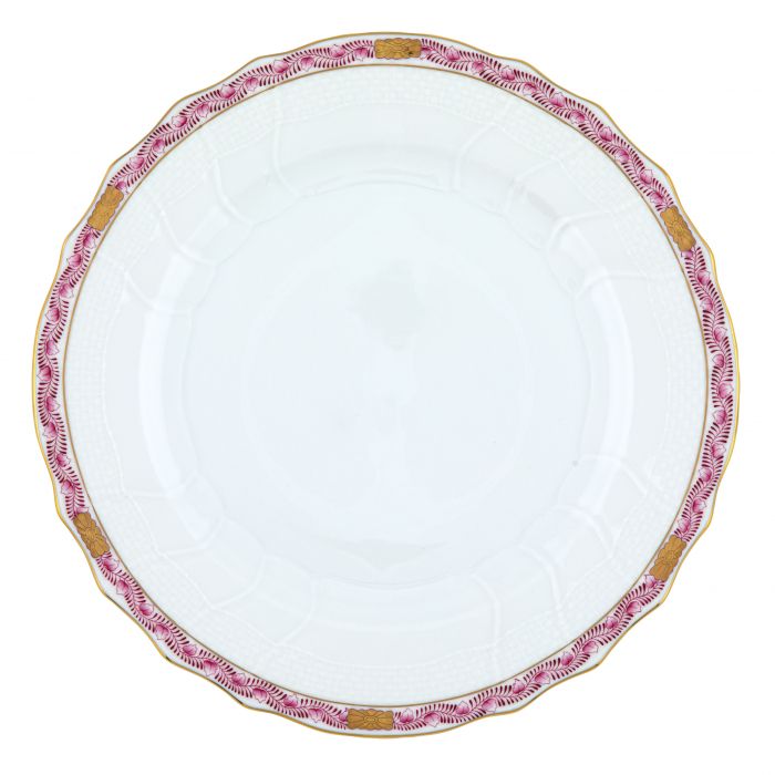 Chinese Bouquet Garland Raspberry Dinner Plate - Herend - Gaines Jewelers