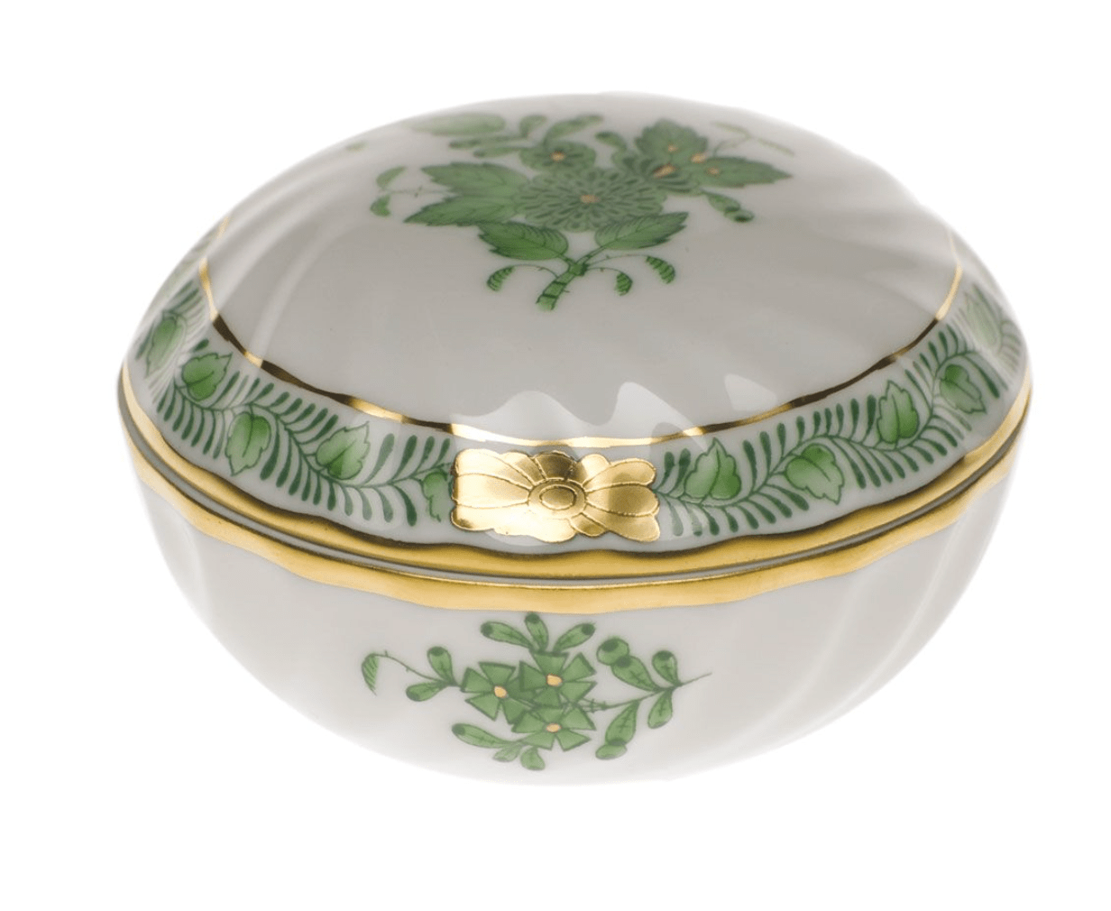Chinese Bouquet Green - Ring Box - Herend - Gaines Jewelers