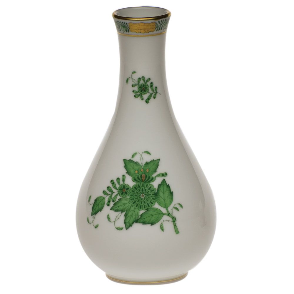 Chinese Bouquet Green Vase - Herend - Gaines Jewelers