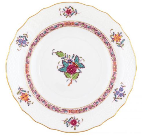 Chinese Bouquet Multicolor Salad Plate - Herend - Gaines Jewelers