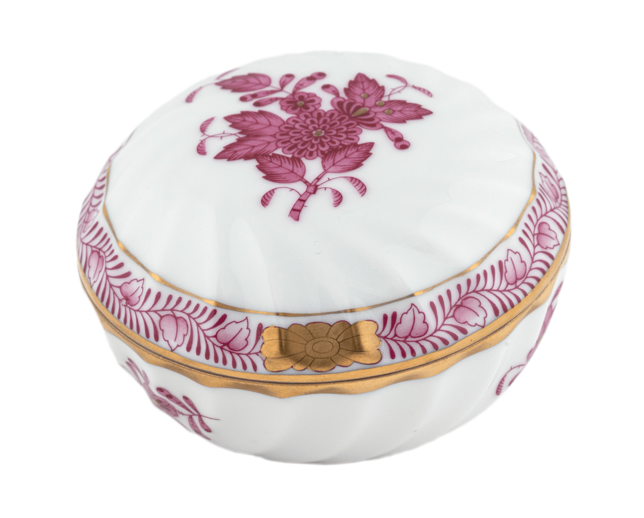 Chinese Bouquet Rasberry - Ring Box - Herend - Gaines Jewelers