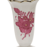 Chinese Bouquet Scalloped Bud Vase Raspberry - Herend - Gaines Jewelers