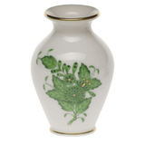 Chinese Bouquet Small Bud Vase with a Lip - Green - Herend - Gaines Jewelers