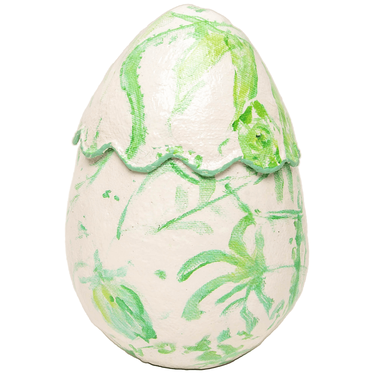 Chinoiserie Green Scallop Egg - The Round Top - Gaines Jewelers