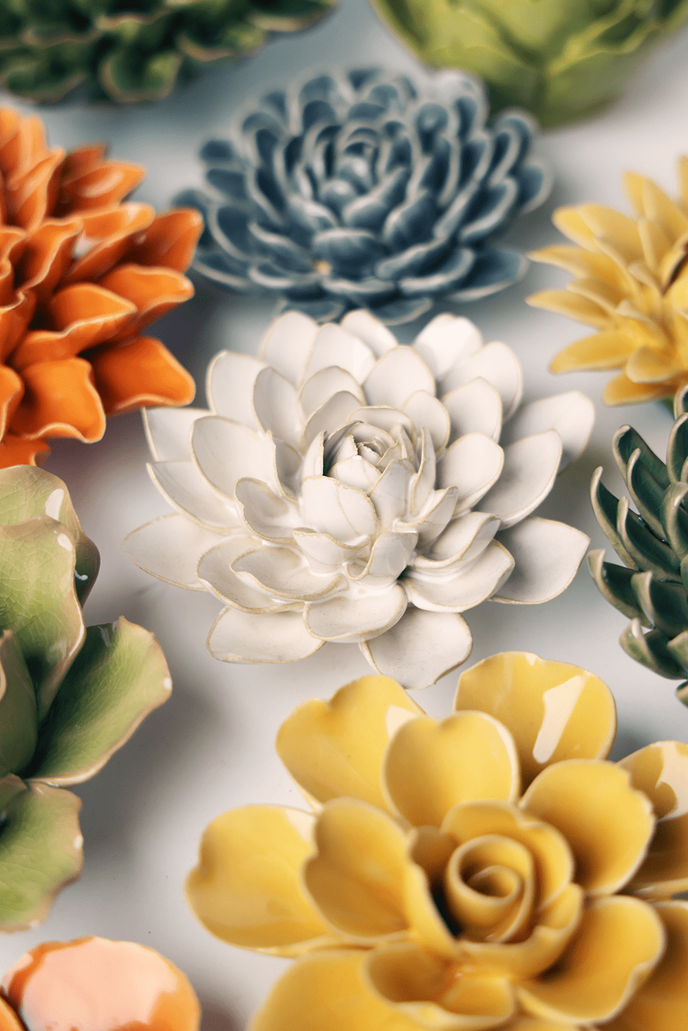 Chive - Ceramic Flower Wall Accessories Ivory Snowdrop - Gaines Jewelers
