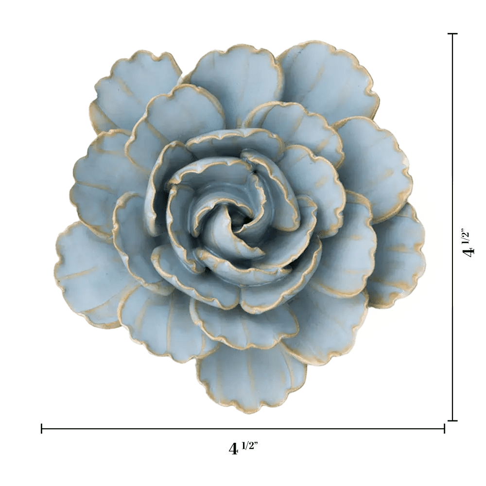 Chive - Designer Ceramic Gifts - Robin's Egg Blue Keiko Peony Flower - Gaines Jewelers