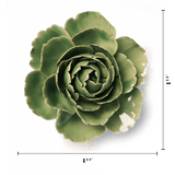 Chive - Jade Green English Rose Ceramic Flowers - Nature Decor - Gaines Jewelers