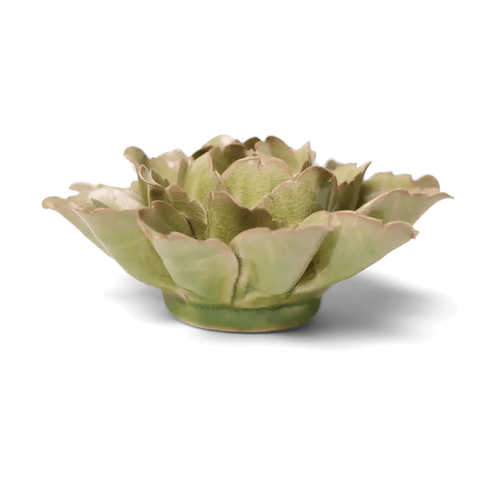 Chive - Peridot Sorbet Peony Ceramic Flowers - Boho Gift Decor - Gaines Jewelers