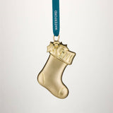Christmas Metal Stocking Golden Ornament - Waterford - Gaines Jewelers