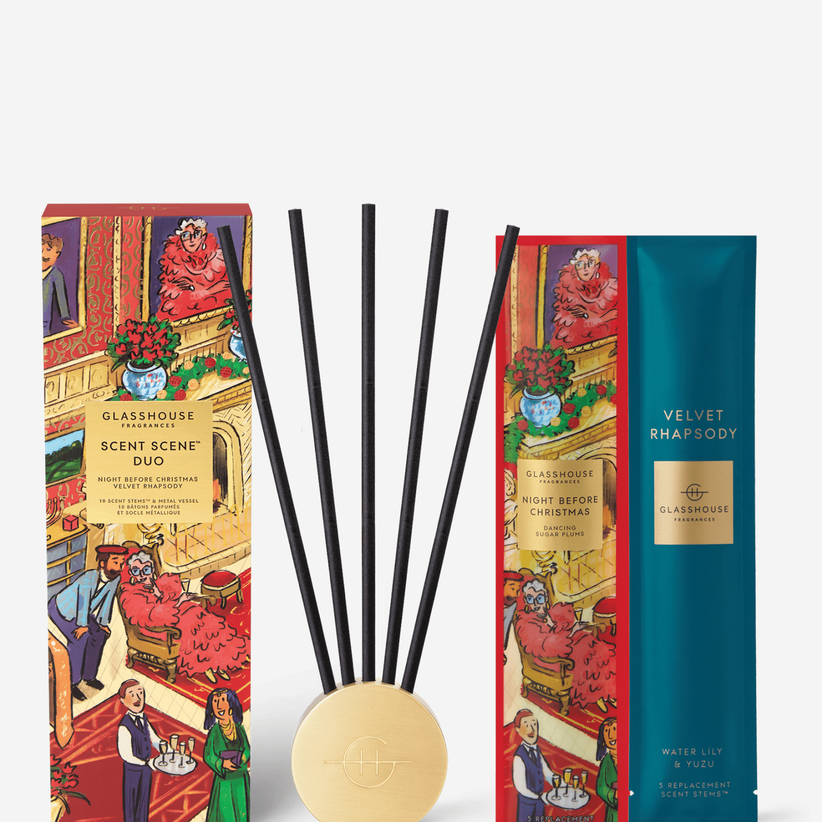Christmas Scent Scene Duo - Night Before Christmas & Velvet - Glasshouse - Gaines Jewelers