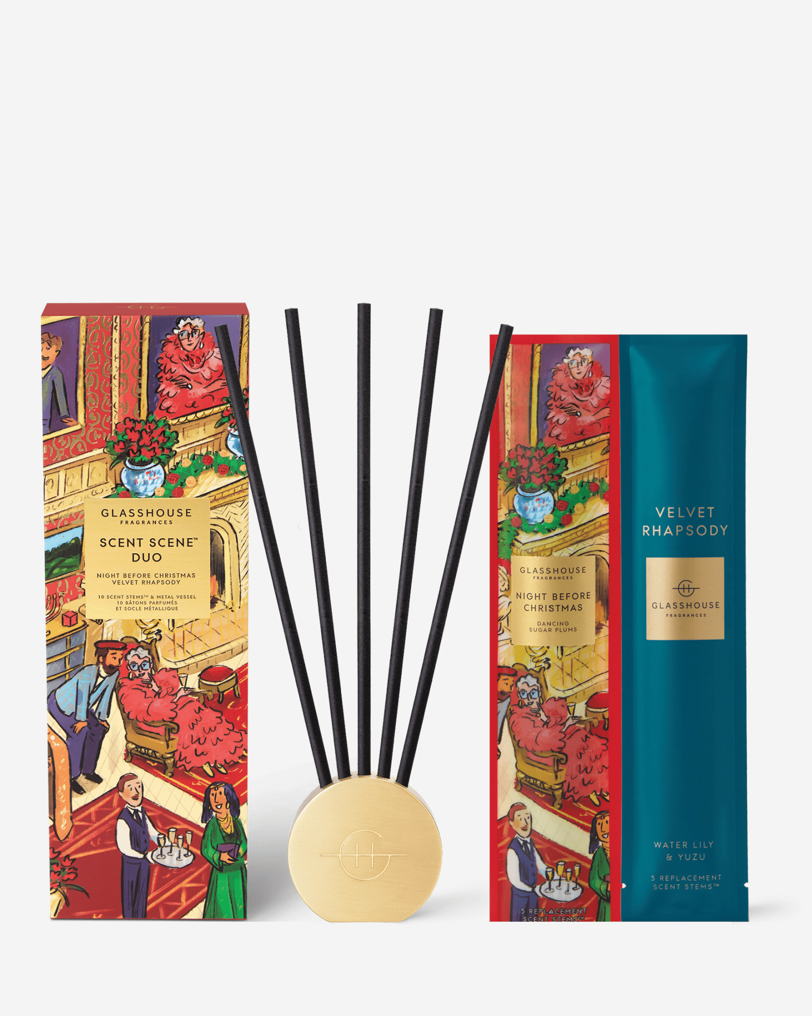 Christmas Scent Scene Duo - Night Before Christmas & Velvet - Glasshouse - Gaines Jewelers