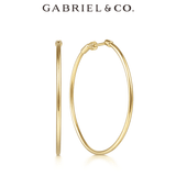 Classic 14k Yellow Gold Hoop Earrings 40mm - Gabriel & Co. - Gaines Jewelers