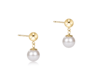 Classic 8mm Ball Drop Stud - Pearl - Enewton - Gaines Jewelers
