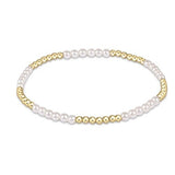 Classic Blissful Pattern 2.5mm Bead Bracelet - 3mm Pearl - enewton - Gaines Jewelers