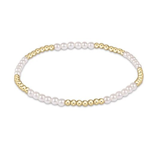 Classic Blissful Pattern 2.5mm Bead Bracelet - 3mm Pearl - enewton - Gaines Jewelers