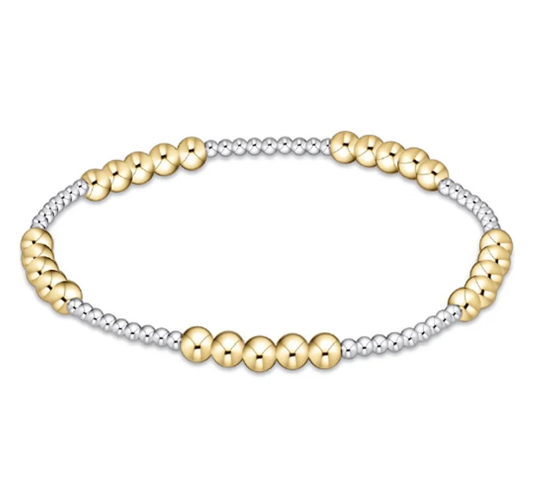 Classic Blissful Pattern 2mm Bead Bracelet - 4mm Gold - enewton - Gaines Jewelers