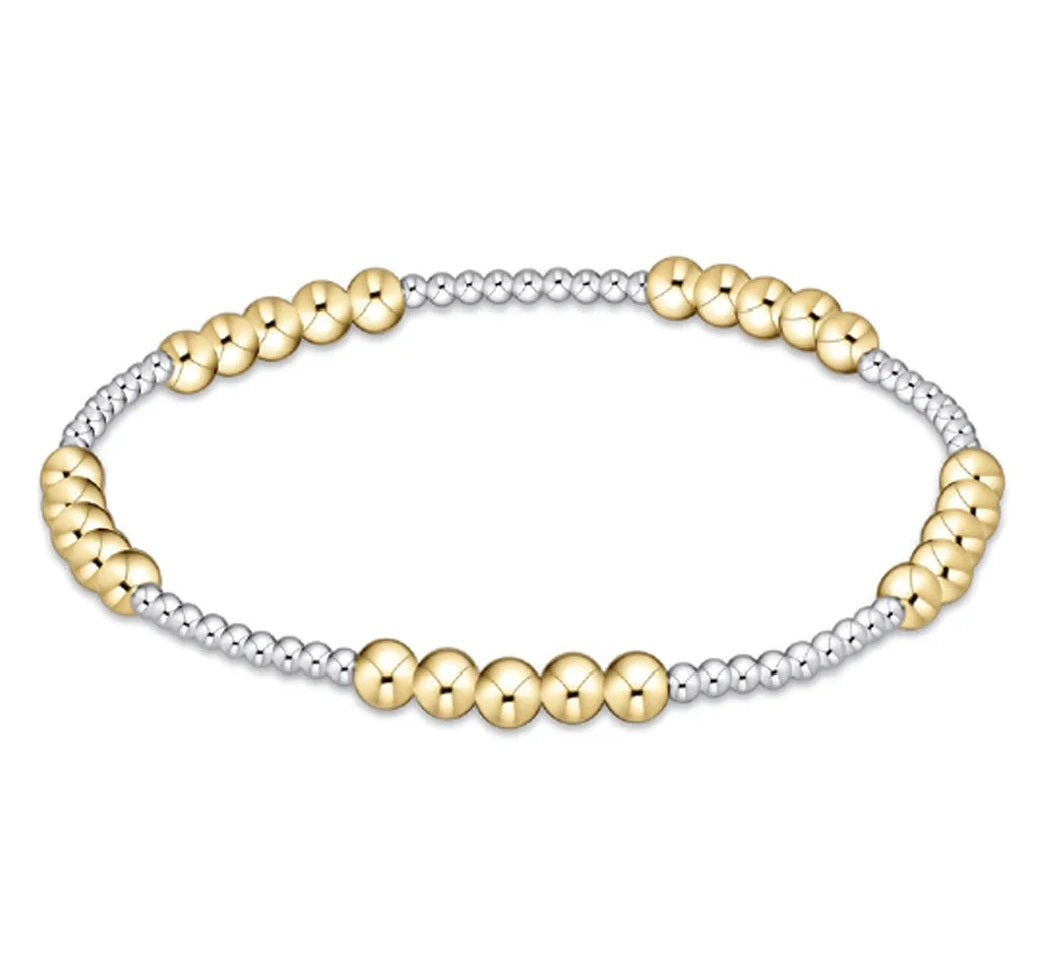 Classic Blissful Pattern 2mm Bead Bracelet - 4mm Gold - enewton - Gaines Jewelers