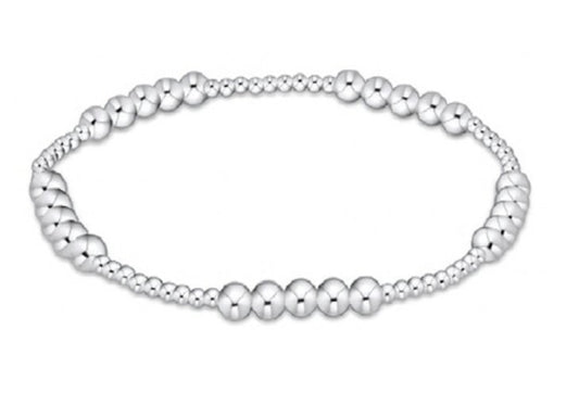 Classic Blissful Pattern 2mm Bead Bracelet - 4mm Sterling - enewton - Gaines Jewelers