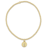 Classic Gold 2mm Bead Bracelet Respect Small Gold Disc - X - enewton - Gaines Jewelers