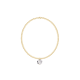 Classic Gold 2mm Bracelet - April Reflection Charm - Enewton - Gaines Jewelers