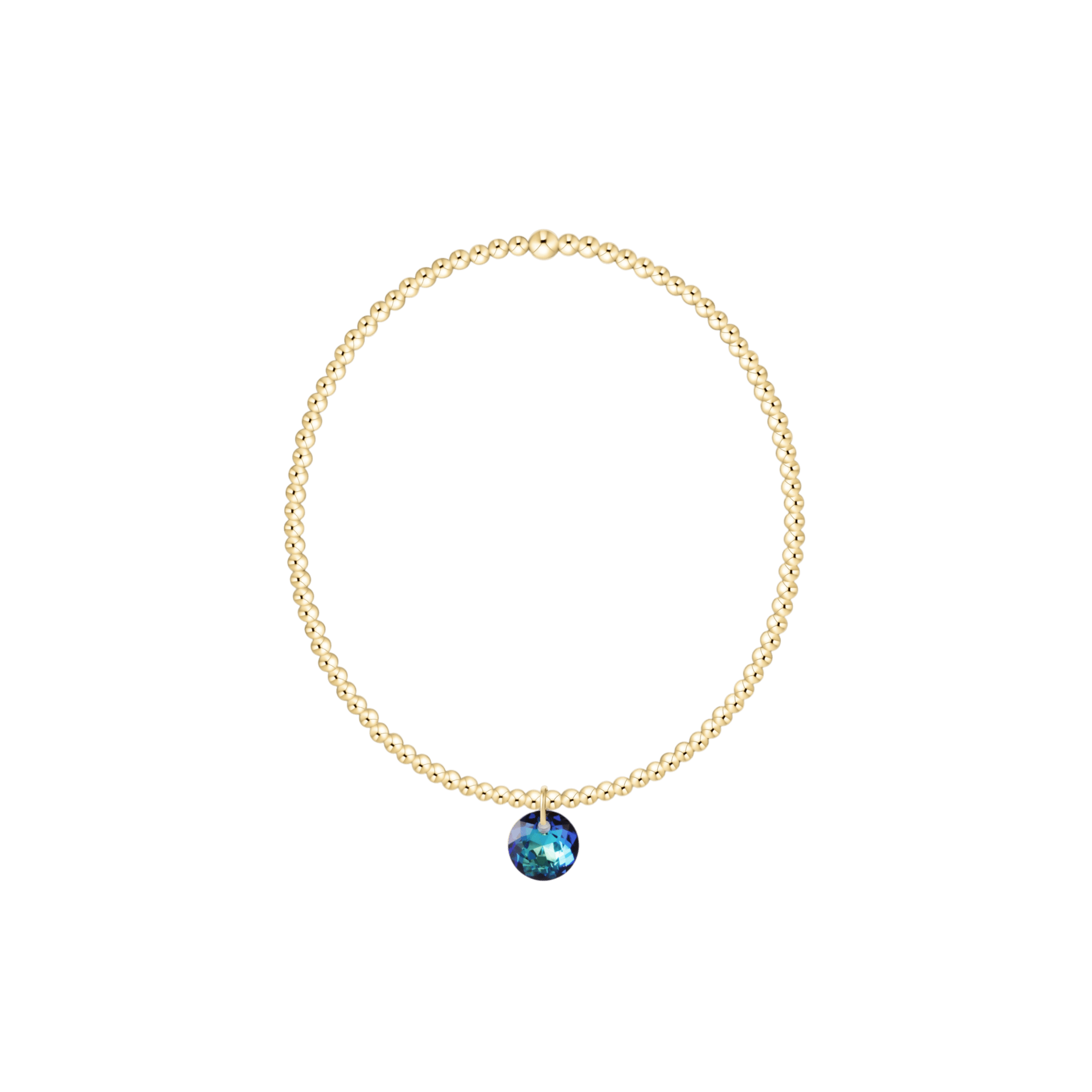 Classic Gold 2mm Bracelet - December Reflection Charm - Enewton - Gaines Jewelers