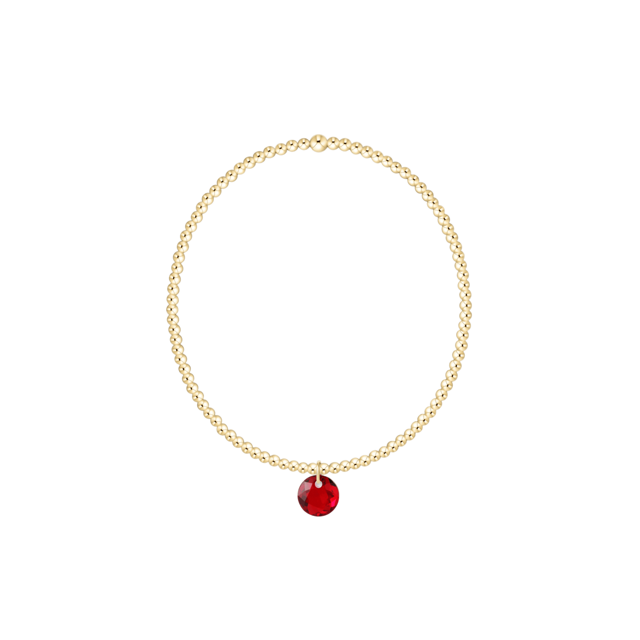 Classic Gold 2mm Bracelet - January Reflection Charm - Enewton - Gaines Jewelers