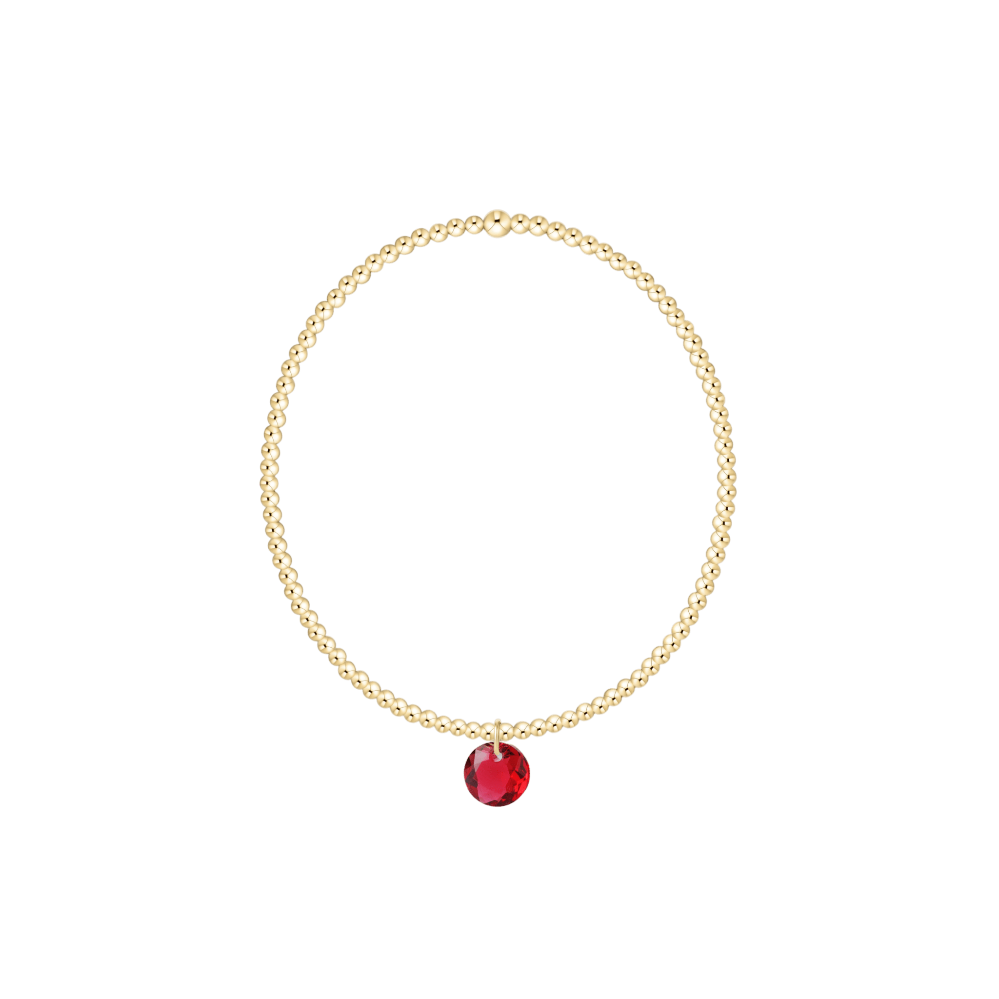 Classic Gold 2mm Bracelet - July Reflection Charm - Enewton - Gaines Jewelers