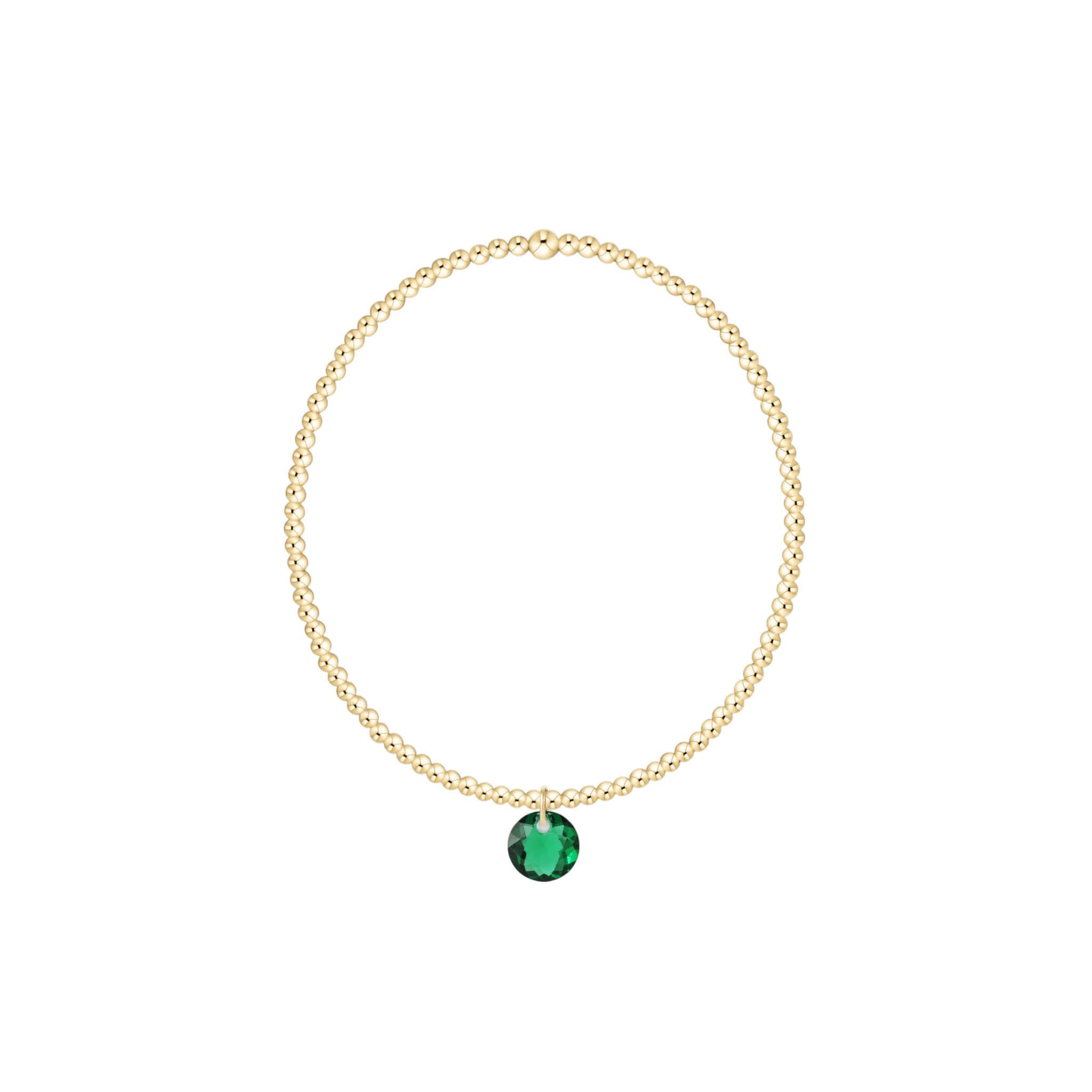 Classic Gold 2mm Bracelet - May Reflection Charm - Enewton - Gaines Jewelers