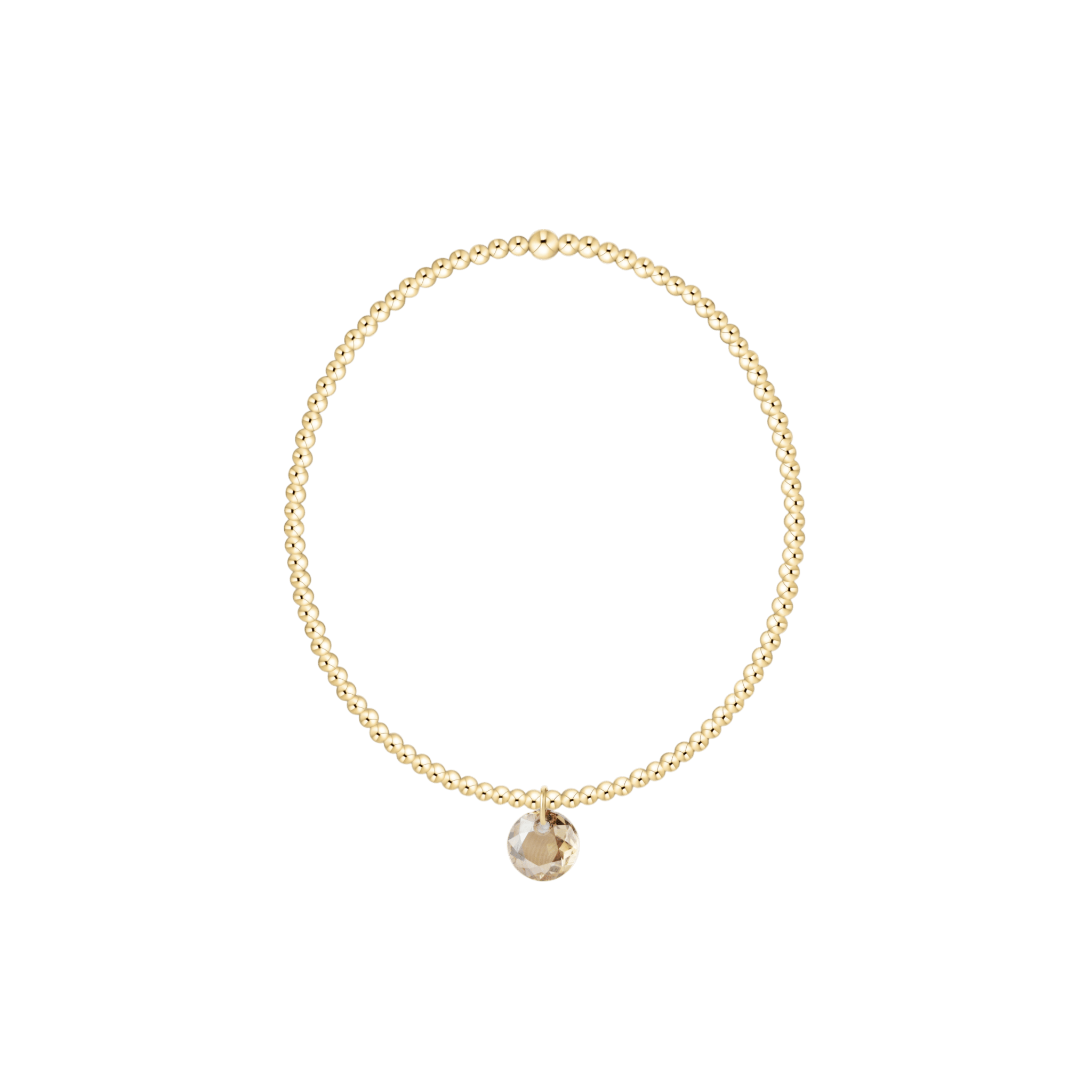 Classic Gold 2mm Bracelet - November Reflection Charm - Enewton - Gaines Jewelers