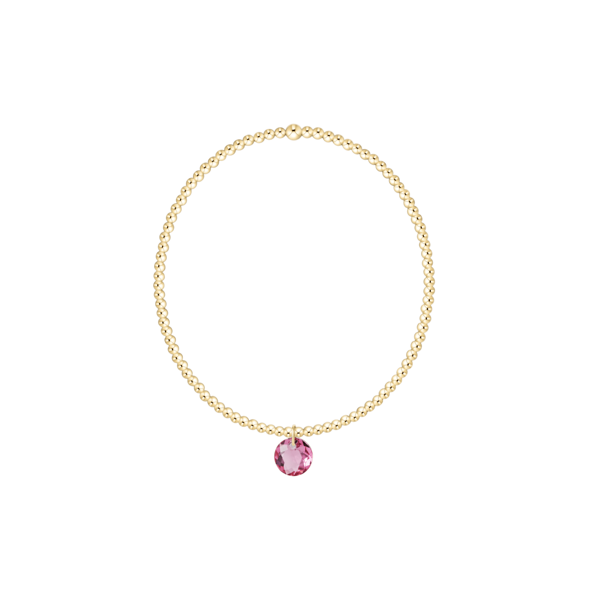Classic Gold 2mm Bracelet - Octomber Reflection Charm - Enewton - Gaines Jewelers