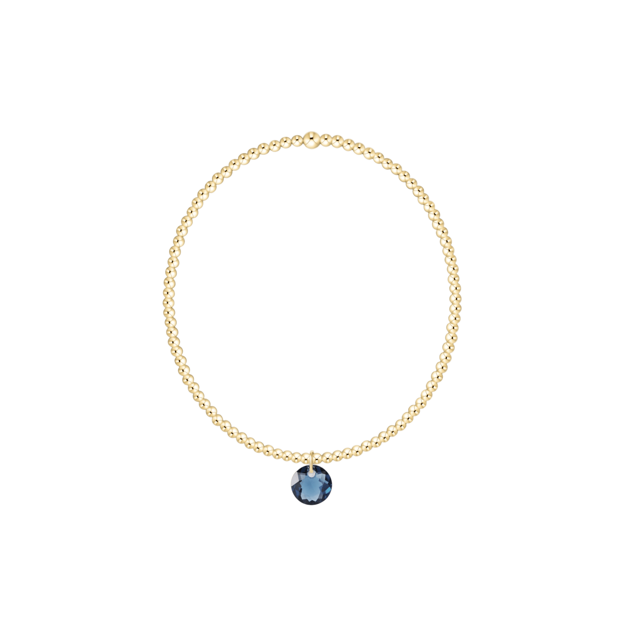 Classic Gold 2mm Bracelet - September Reflection Charm - Enewton - Gaines Jewelers