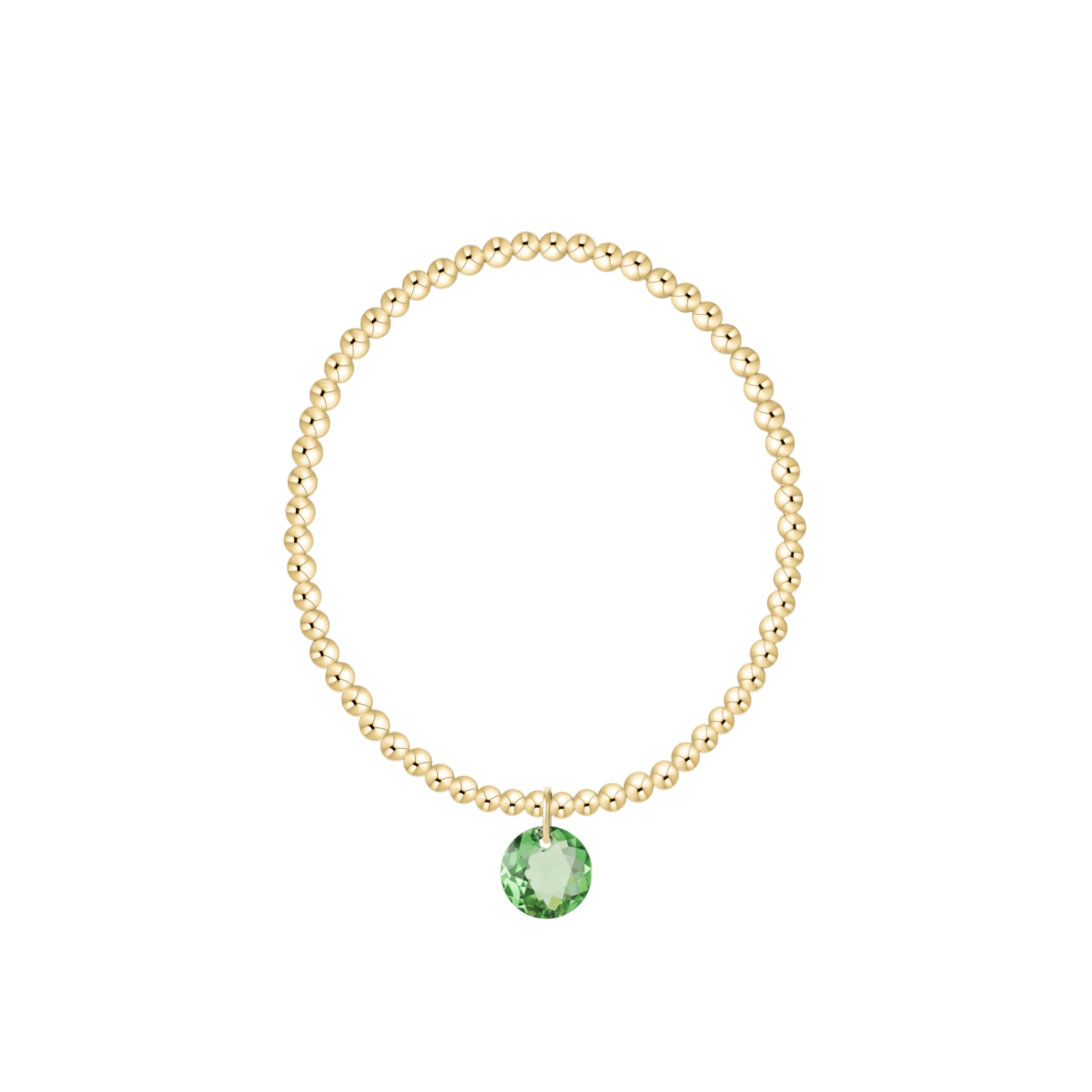 Classic Gold 3mm Bracelet - August Reflection Charm - Enewton - Gaines Jewelers