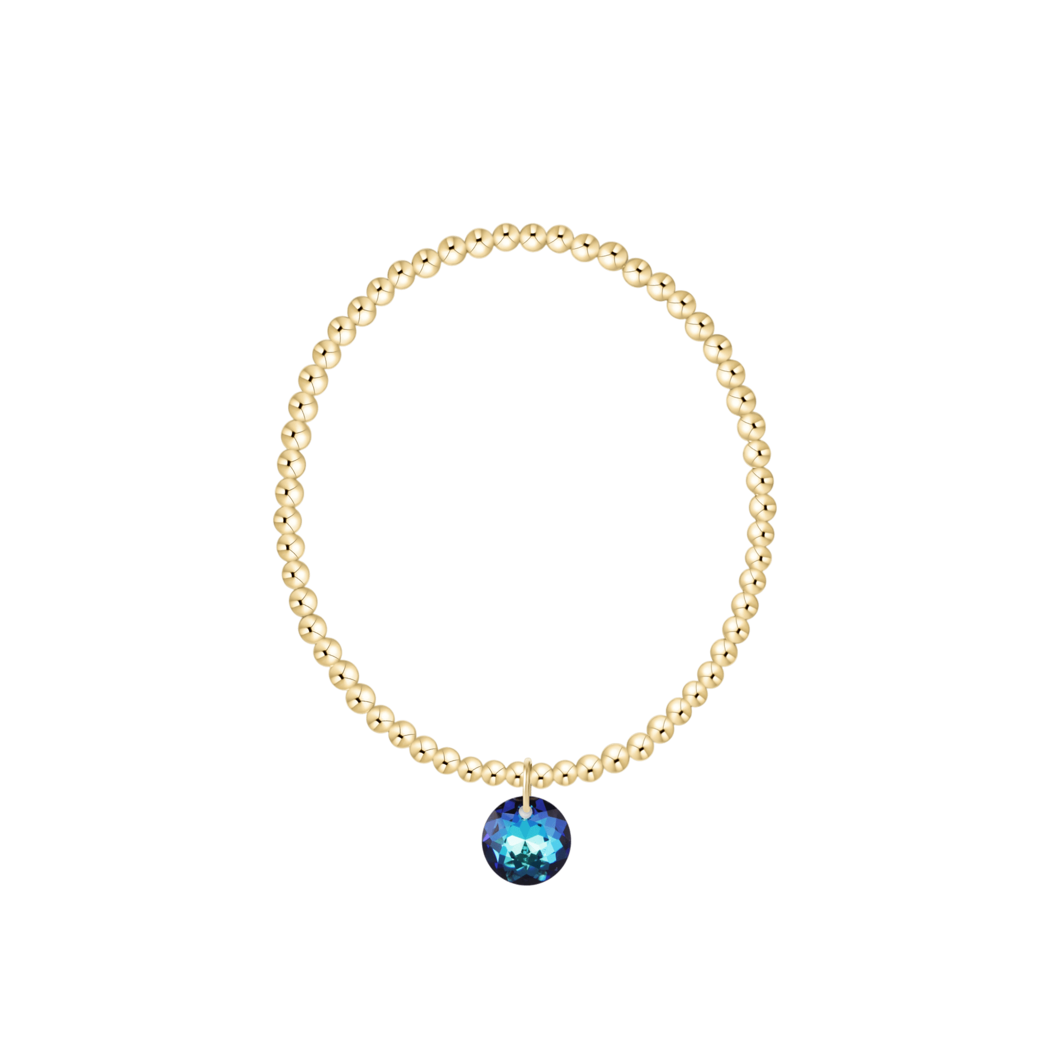Classic Gold 3mm Bracelet - December Reflection Charm - Enewton - Gaines Jewelers