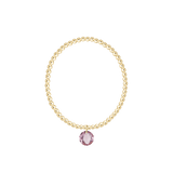 Classic Gold 3mm Bracelet - February Reflection Charm - Enewton - Gaines Jewelers